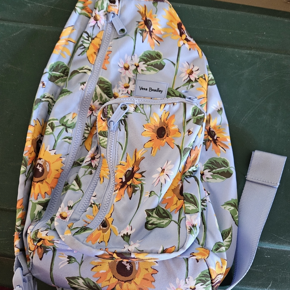 Vera Bradley Sling Backpack Sunflower Sky NWOT